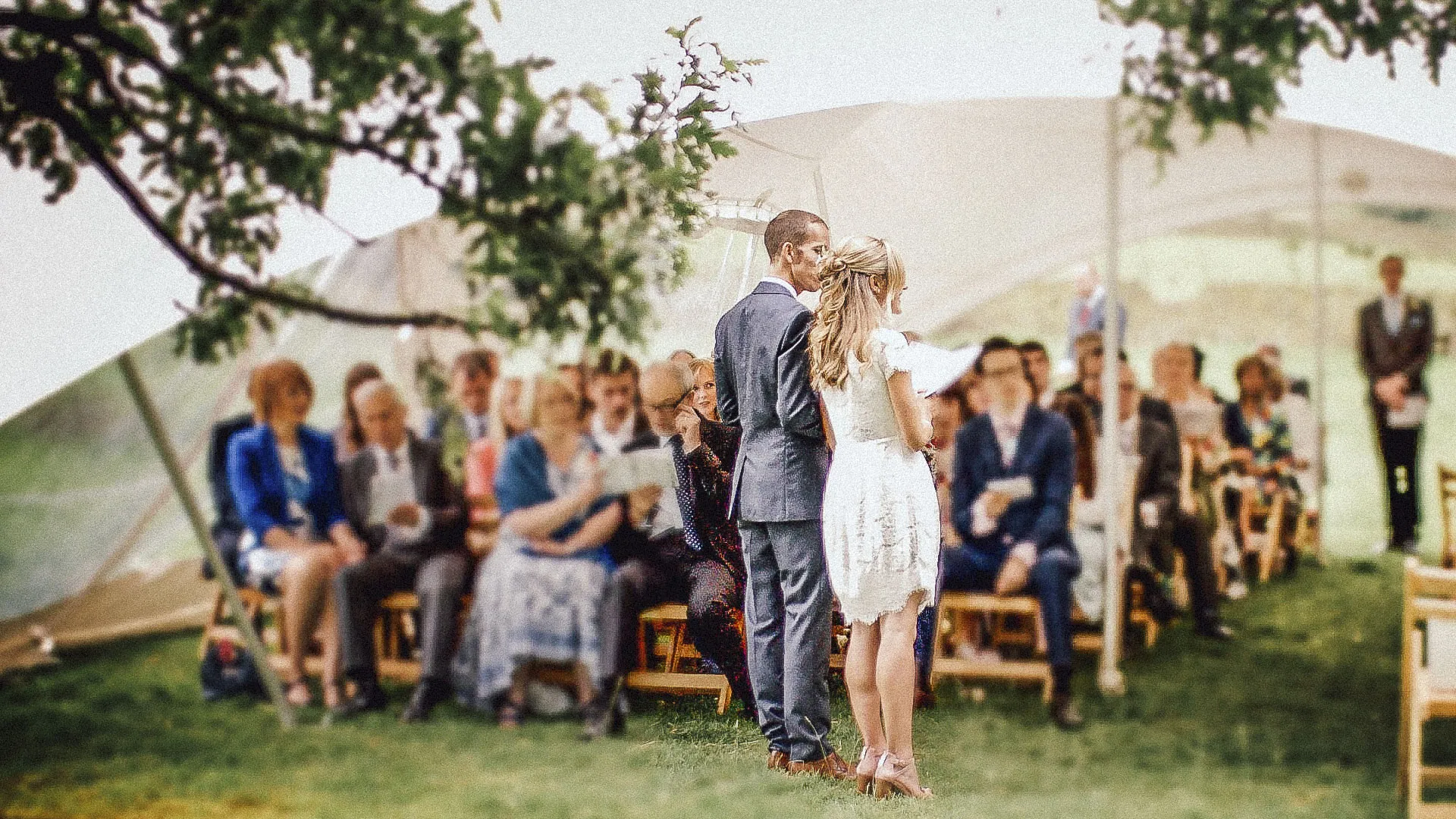 Ceremony tent at Edale in the Peak District