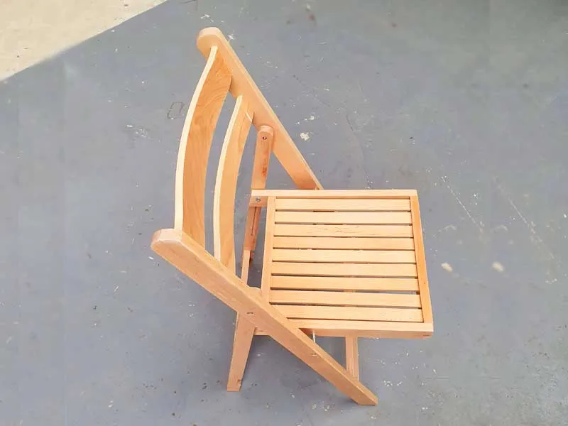 Folding wooden chair in darkwood
