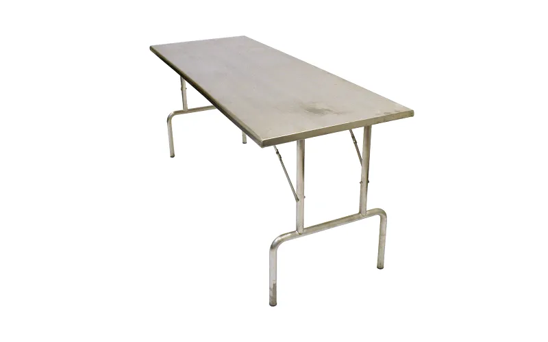 Foldable stainless steel catering table